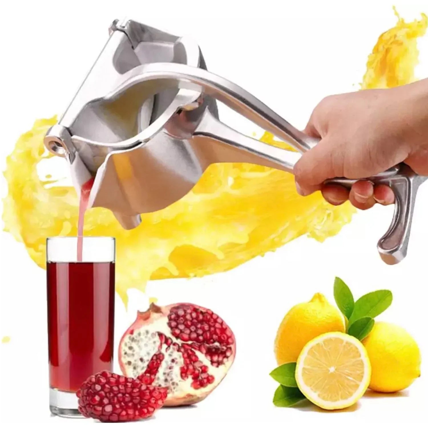 Durable aluminum juicer with ergonomic design. Durable aluminum juicer with ergonomic design.